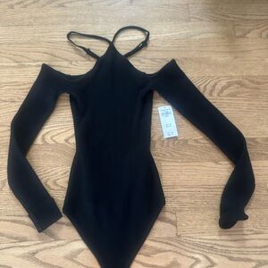 NWT- Abercrombie Black Off-Shoulder Bodysuit